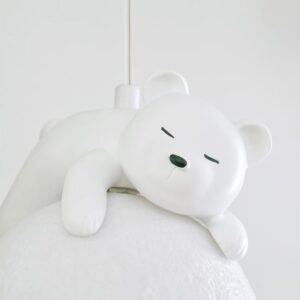 1785 – Lampe ours endormi 3D sur La Lune neuf mais lune cassée