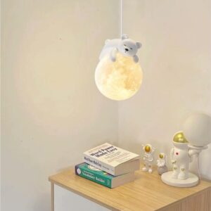 1785 – Lampe ours endormi 3D sur La Lune neuf mais lune cassée