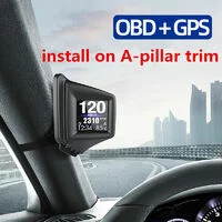 1810 – Affichage HUD de voiture, OBD+GPS Smart Gauge neuf