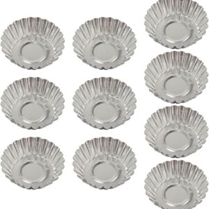 2046 – 10 moules à tarte en aluminium pour gâteaux 5 cm neufs