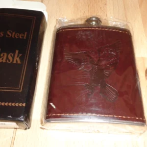 1879 – Flasque 8 oz en acier inoxydable aigle neuve