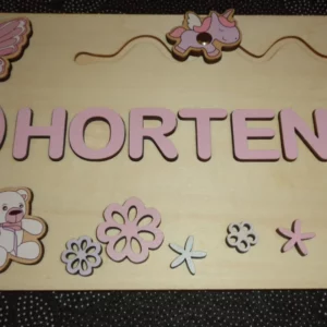 1987 – Tableau puzzle Hortense en bois neuf