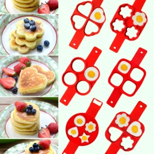 1863 – moule de cuisson coeur et fleur pour pancakes , blinis , oeufs  neuf