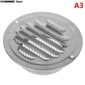 1881 – Grille de Ventilation ronde en acier inoxydable 100 mm neuve