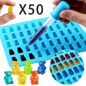 2028 – Moule à bonbons en forme d&rsquo;ours en silicone avec compte-gouttes neuf