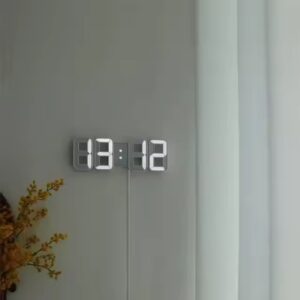 1782 – Horloge numérique murales électroniques réglables LED 3D neuve