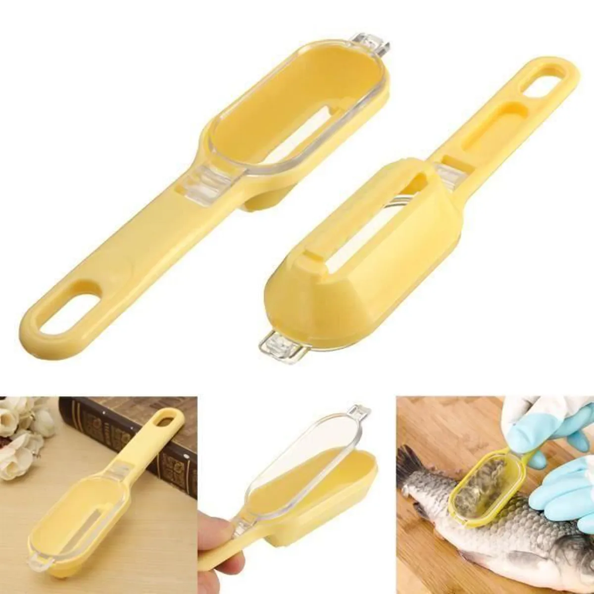 1893 – Ecailleur Brosse à écailles de poisson grattoir de peau de poisson neuf – Image 10