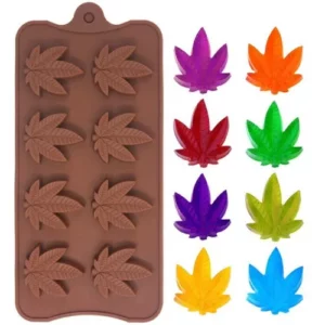 1874 – Moule en silicone en forme de feuille de chanvre neuf