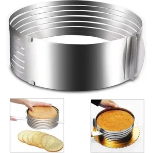 2039 – Moule Trancheuse à gâteau en acier inoxydable, réglable à 7 couches  neuf