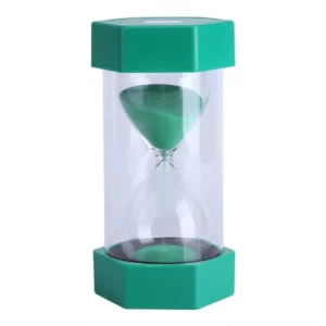 1956 – Sablier en verre de sable vert 10 mn neuf