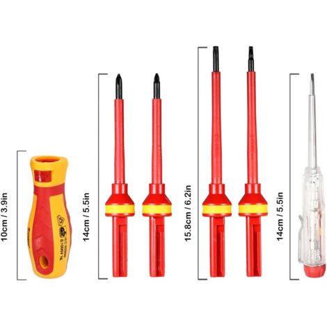 2187 – Tournevis électricien isolé 1000V – 13 pièces neufs – Image 5