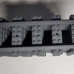 2087 – Lot de 10 rails droits compatibles pour trains et tramways LEGO neufs