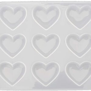 2146 – 1 moule en silicone en forme de 9 cœurs neuf