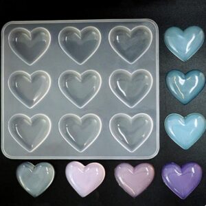 2146 – 1 moule en silicone en forme de 9 cœurs neuf