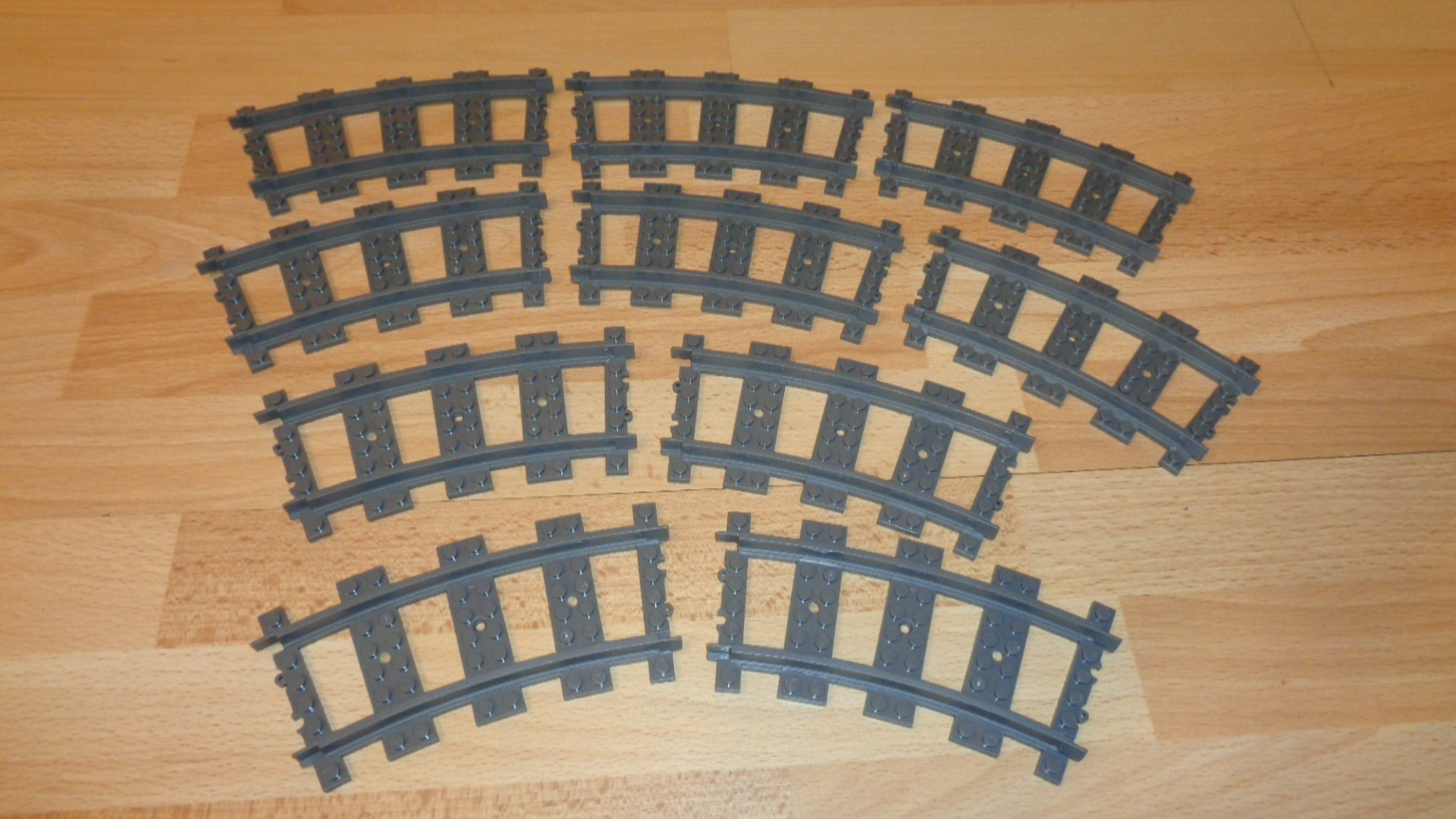 2088 – Lot de 10 rails courbes compatibles pour trains et tramways LEGO neufs – Image 8