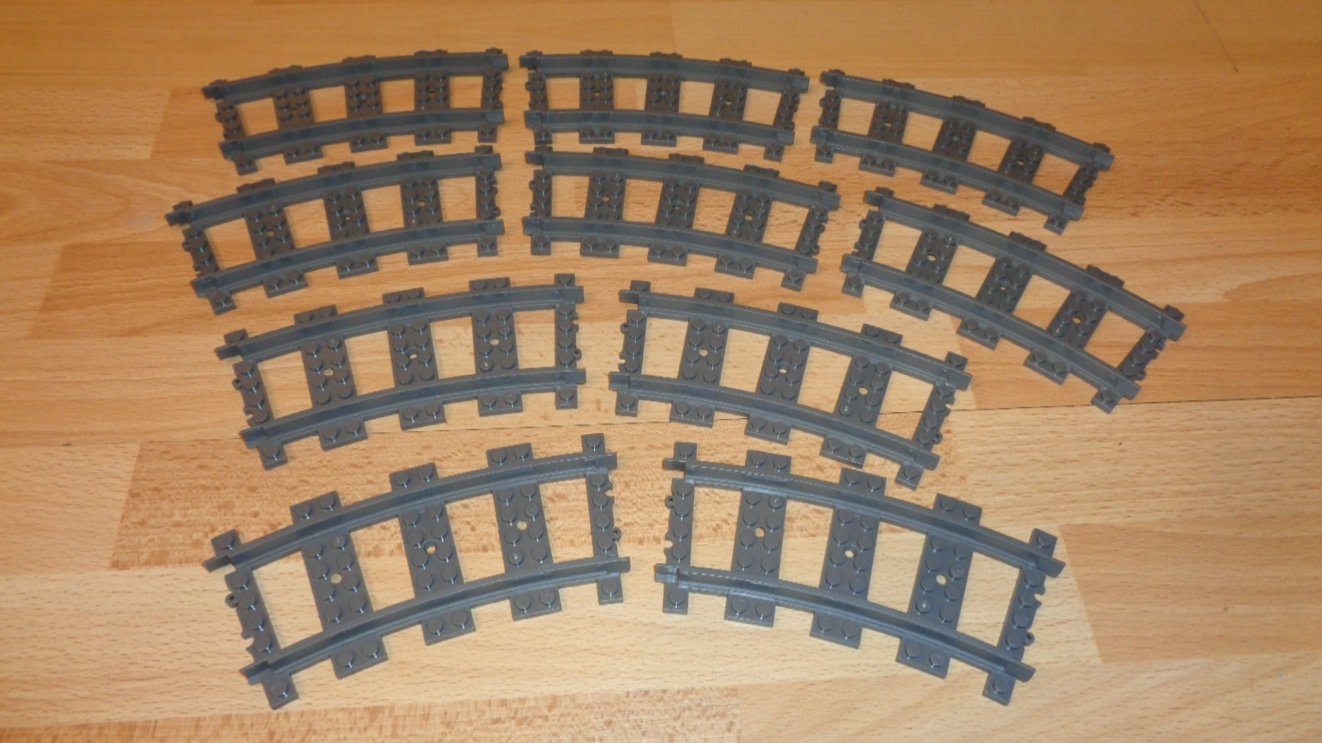 2088 – Lot de 10 rails courbes compatibles pour trains et tramways LEGO neufs – Image 7