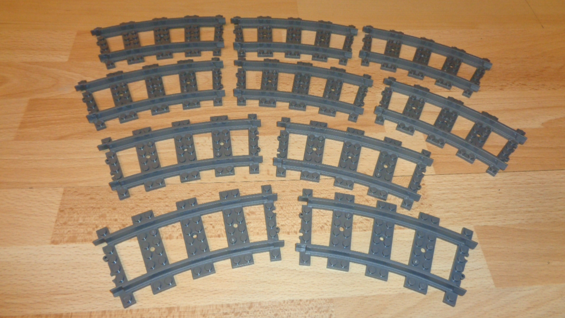 2088 – Lot de 10 rails courbes compatibles pour trains et tramways LEGO neufs – Image 5
