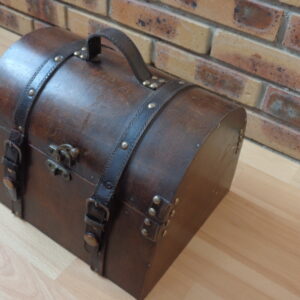 2116 – Coffre boite en forme de vieux sac Vintage bon état