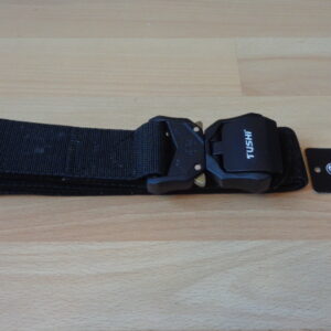 2150 – Ceinture militaire tactique noir boucle à dégagement rapide extensible neuve