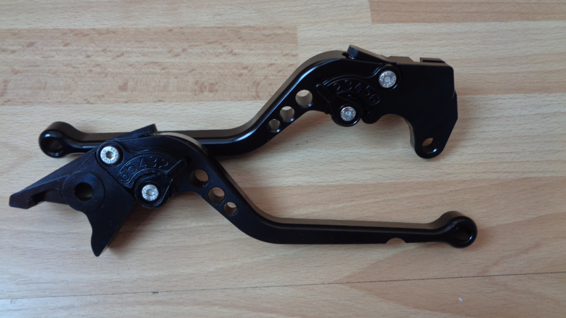 2233 – Levier d'embrayage et de frein noir pour moto réglable neufs – Image 8