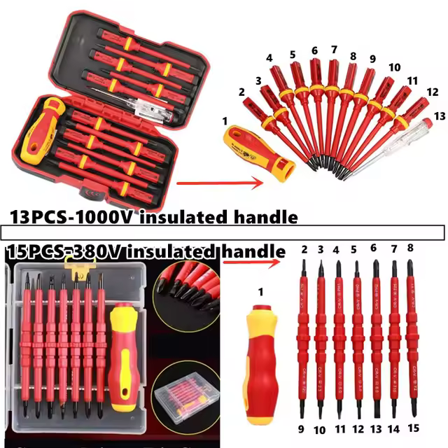 2187 – Tournevis électricien isolé 1000V – 13 pièces neufs – Image 12