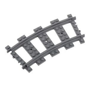 2088 – Lot de 10 rails courbes compatibles pour trains et tramways LEGO neufs