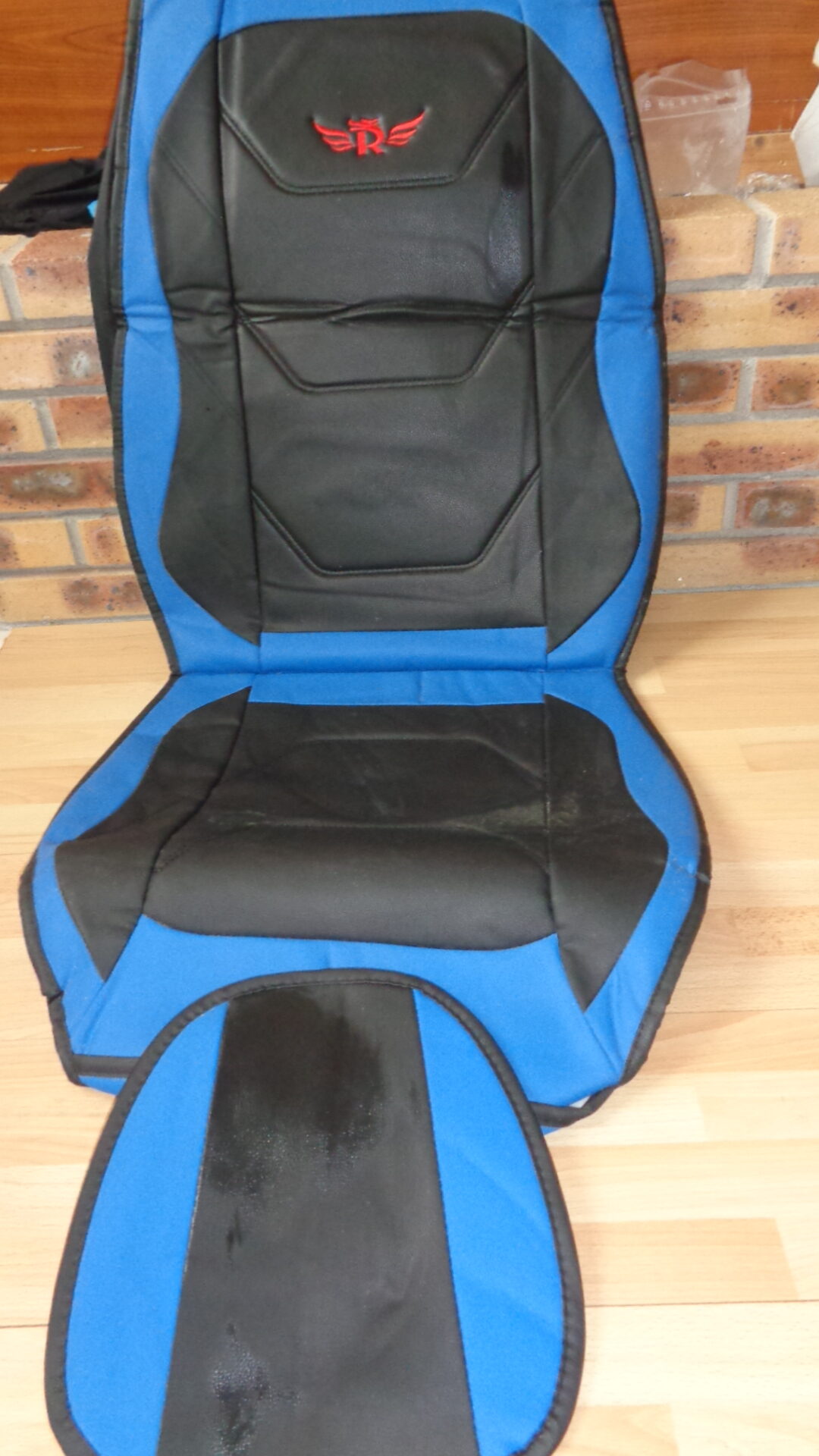 2304 – Une Housse de siège avant universelle noir et bleue en cuir PU pour voiture neuve – Image 5