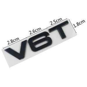 2289 – autocollants de logo de voiture noir mat ,V6T neuf
