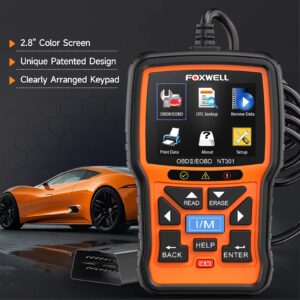 2266 – FOXWELL NT301 OBD2 Scanner Données en direct professionnel OBDII neuf
