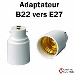 2367 – ADAPTATEUR douille B22 VERS E27 POUR LAMPES LED neuf