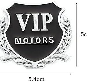 2491 – Logo Emblème de Voiture Lettre VIP MOTORS  Métallique 3D neuf