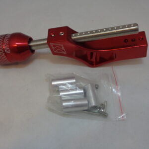 2393 – Manche de levier de vitesses réglable en aluminium rouge avec pommeau neuf