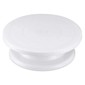 2475 – Présentoir à gâteau – Plateau tournant 280 mm ,Blanc neuf
