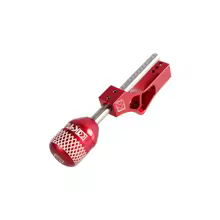 2393 – Manche de levier de vitesses réglable en aluminium rouge avec pommeau neuf