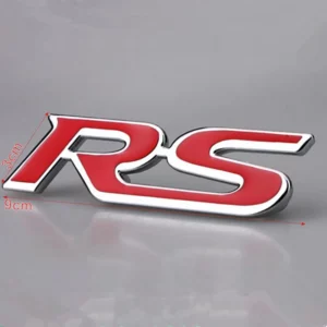 2404 – logo en métal RS 3D pour voiture neuf