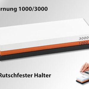 2637 – Pierre à aiguiser professionnelle double face 3000/1000 neuf