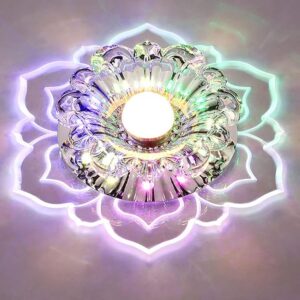 2652 – Plafonnier LED en verre neuf