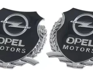 2653 – 2 Emblèmes Opel Motors métals neufs