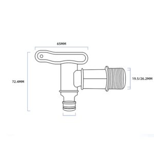 2703 – Robinet en plastique pour pot réservoir d&rsquo;eau de vin neuf