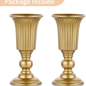 2726 – Vase de Trompette Métal doré 2 Pièces neuf