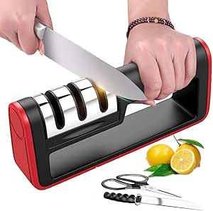 2778 – Aiguiseur de Couteaux de Cuisine, 3 en 1 neuf