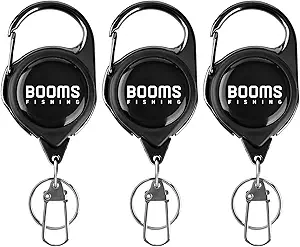 2823 – Lot de 3 Booms Fishing RG1 porte-Badge rétractable mousqueton neufs