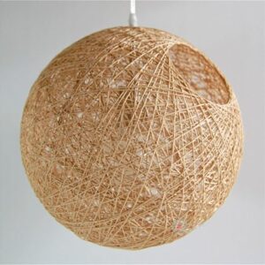 2717 – Suspension sisal Abat-jour Boule Ronde neuve