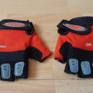 2708 – gants cyclisme rouge et noir decathlon neufs