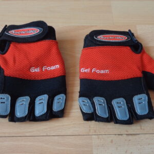 2708 – gants cyclisme rouge et noir decathlon neufs