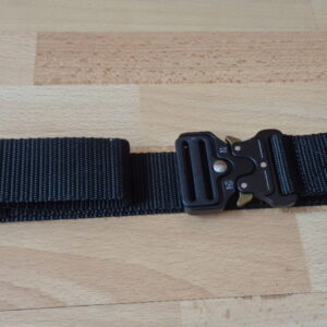 2801 – Ceinture militaire tactique noir boucle à dégagement rapide extensible neuve
