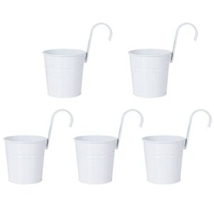 2893 – 5 Pots de Fleurs Suspendu Extérieur  pour Balcon Balconniere Exterieur Métal  neufs