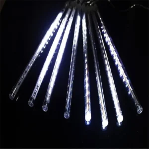 2933 – guirlandes lumineuses blanches 45 cm 8 tubes neuves