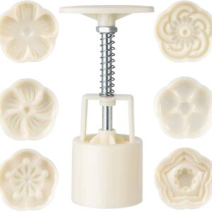 2954 – 6 Moules à gâteau tampons Rond Fleur neufs