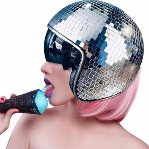 2875– Casque À Bal Disco Avec Visière Rétractable neuf